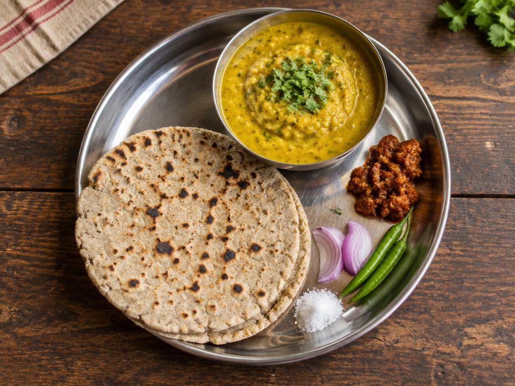 Today's Pithla Bhakri Thali — photo 1