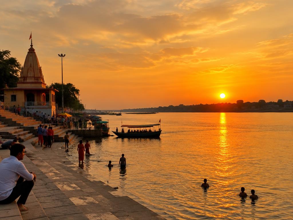 Godavari Banks at Sunset